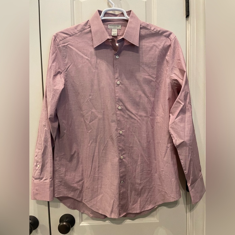 Mens Banana Republic stretch button down casual dress shirt size large